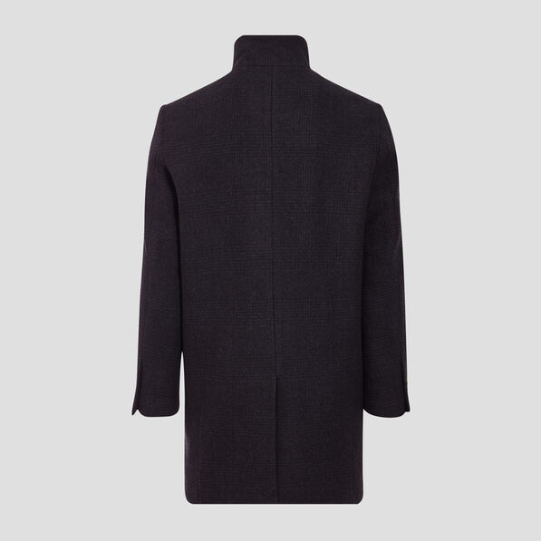 Pardessus droit boutonné gris foncé homme