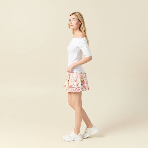 T-shirt manches courtes blanc femme