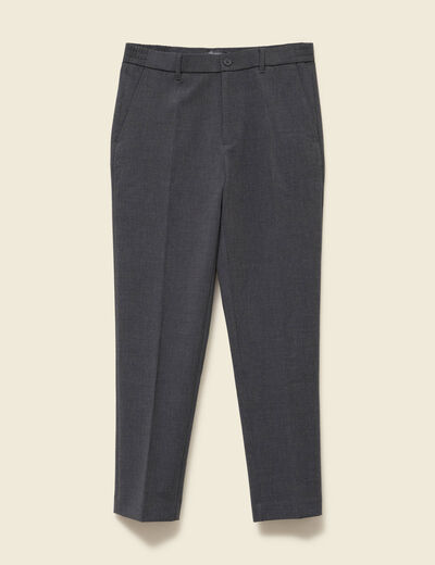 Pantalon droit longueur 32 gris fonc&eacute; homme