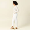 Pantalon slouchy 7/8ème ecru femme