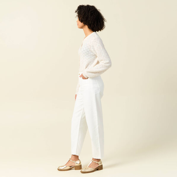 pantalon slouchy 78eme ecru femme Pantalon slouchy 7/8ème ecru femme