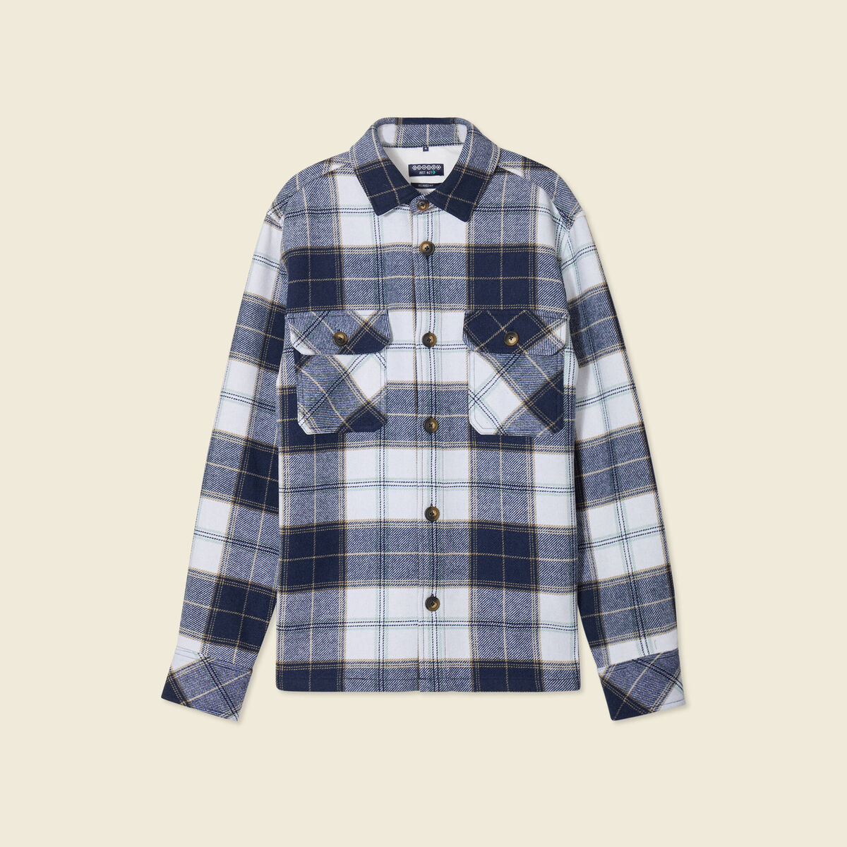 Surchemise manches longues bleu marine homme