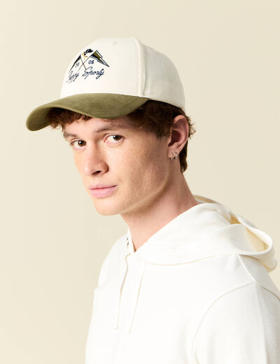 Casquette en coton ecru homme