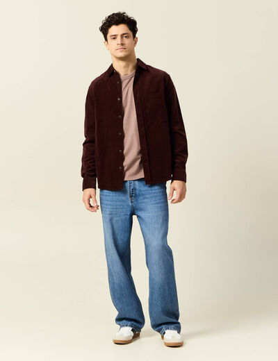 T-shirt éco-responsable marron cognac homme