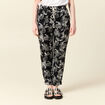 Pantalon carotte fluide noir femme