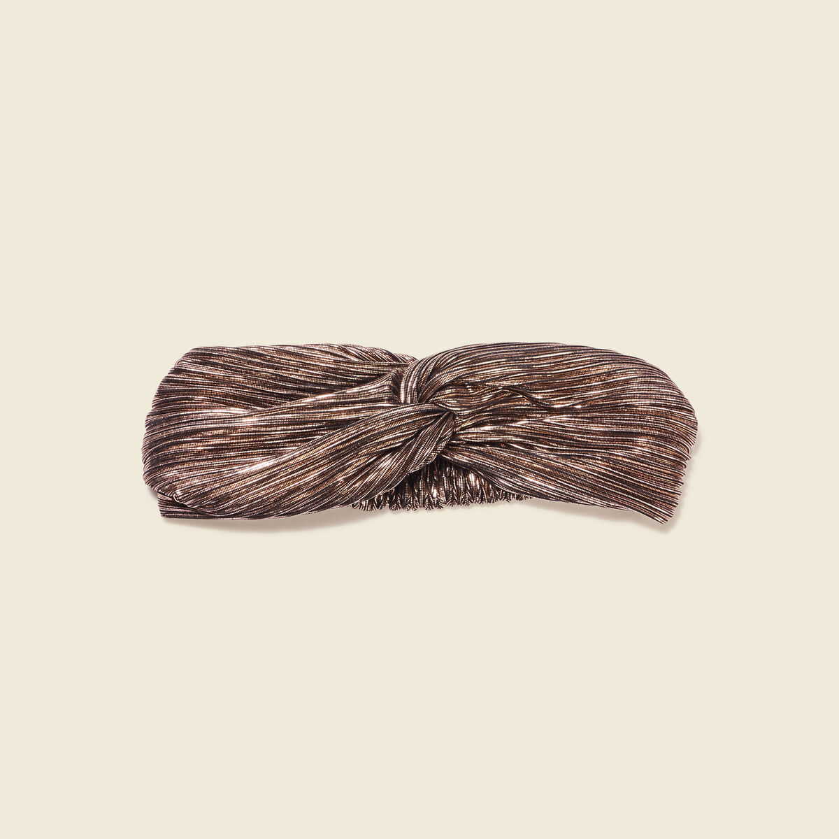 Bandeau plissé noir femme