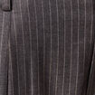 Pantalon large taille haute gris foncé femme