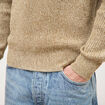 Pull manches longues camel homme