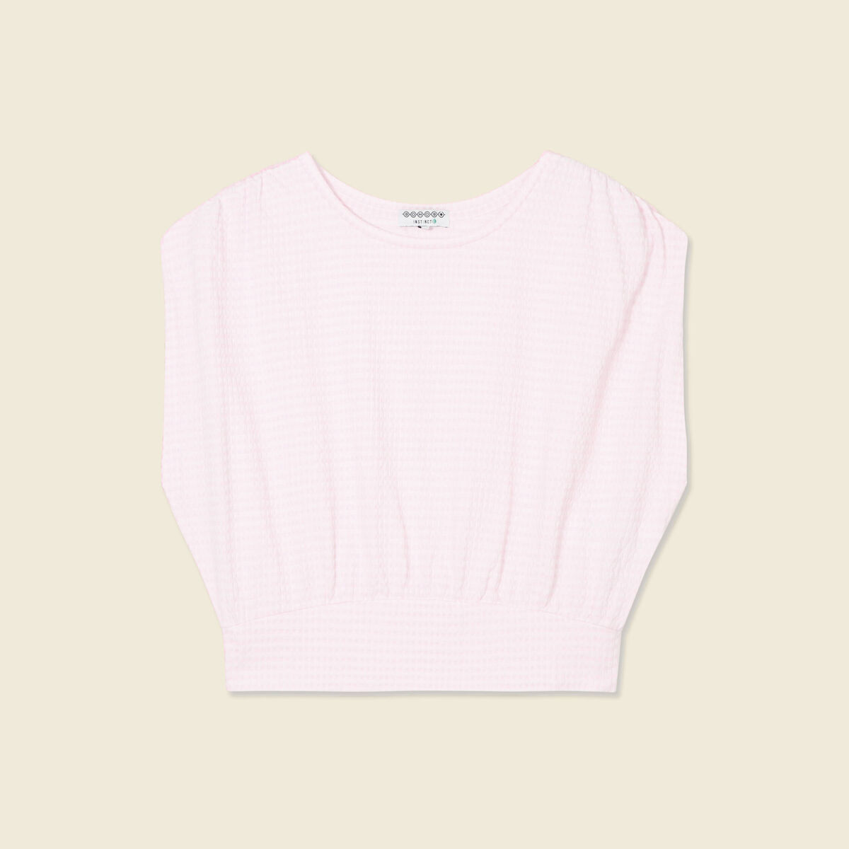 T-shirt manches courtes rose clair femme