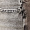Jeans straight taille haute 7/8&egrave;me denim gris clair femme