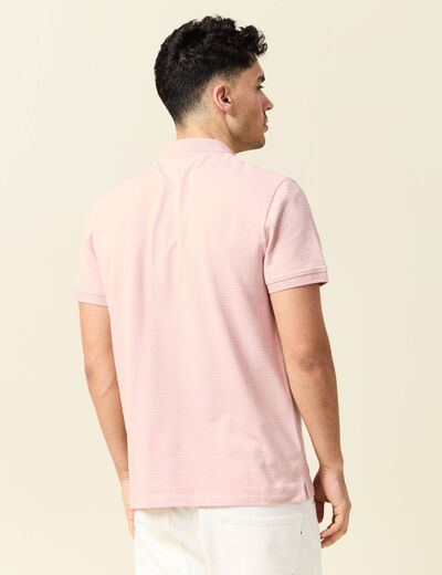 Polo éco-responsable rose pastel homme