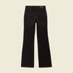 Jeans flare taille haute denim noir femme