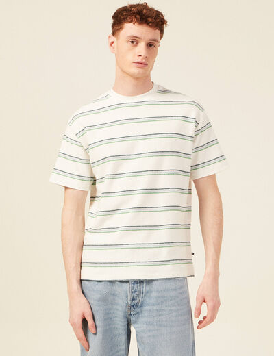 T-shirt manches courtes ecru homme