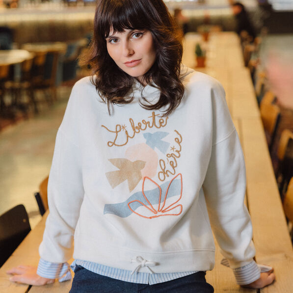 sweat a capuche ecru femme Sweat à capuche ecru femme