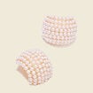 Boucles d'oreilles clous blanc femme