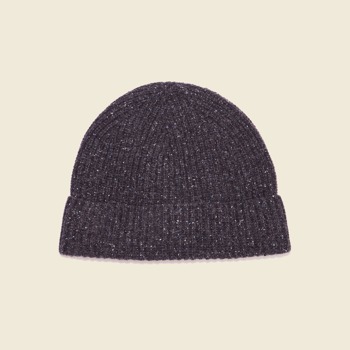 Bonnet tricoté fabriqué en France gris foncé homme
