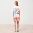 T-shirt en coton manches courtes blanc femme