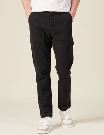 Jeans relax charpentier noir homme