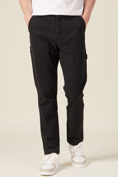 Jeans relax charpentier noir homme
