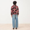 Cardigan col montant manches longues bordeaux femme