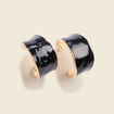 Boucles d'oreilles anneaux larges noir femme