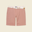 Bermuda droit chino ceinture marron cognac homme