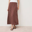 Jupe fluide marron femme