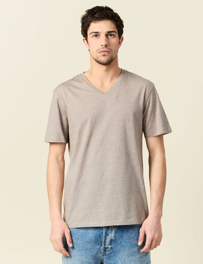 T-shirt manches courtes homme vert kaki homme