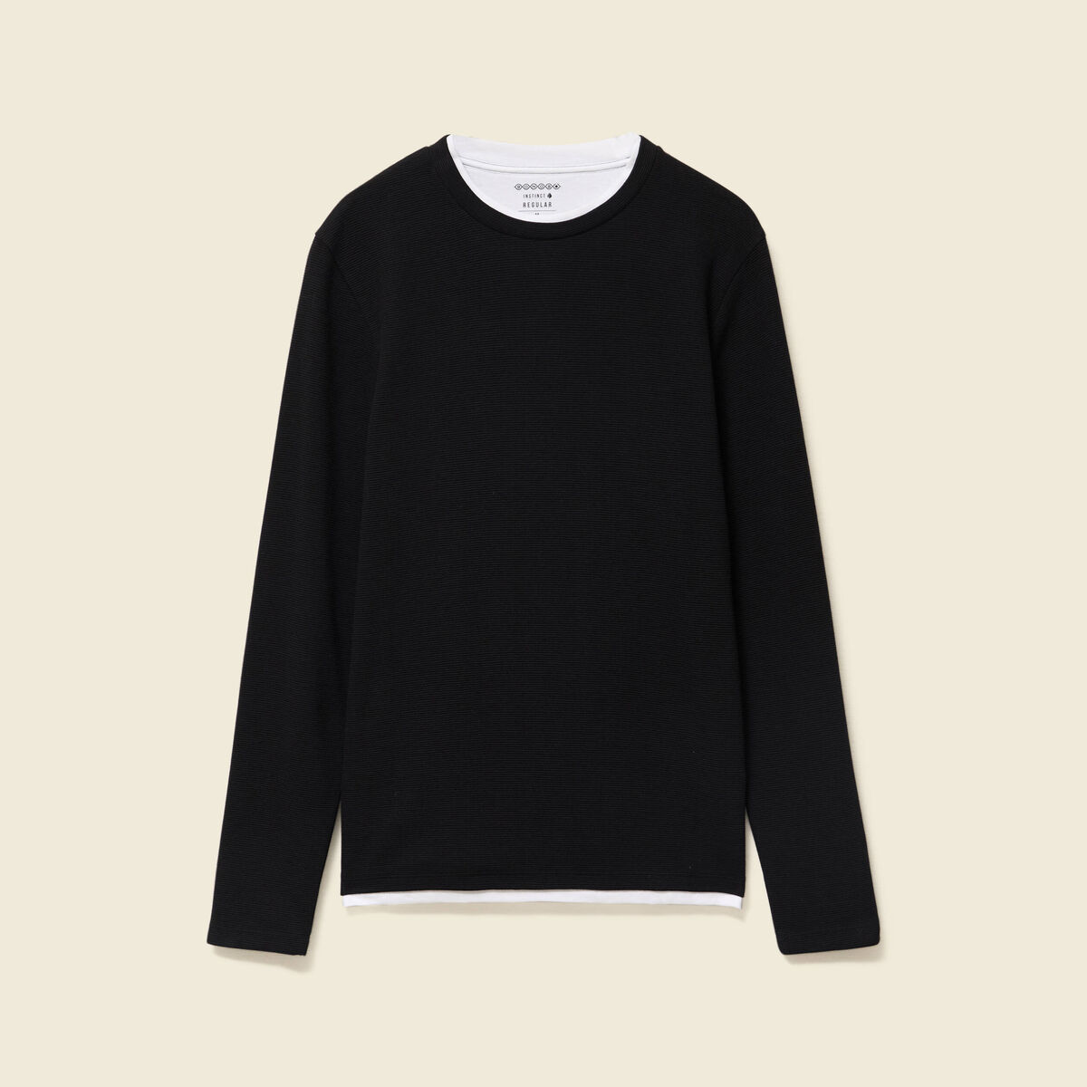 T-shirt manches longues noir homme