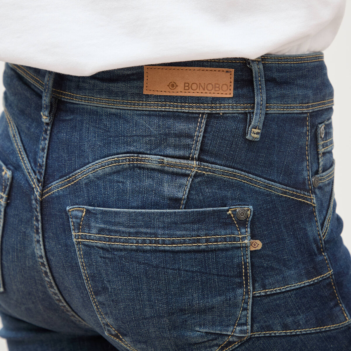 Jeans skinny push-up taille standard denim brut femme