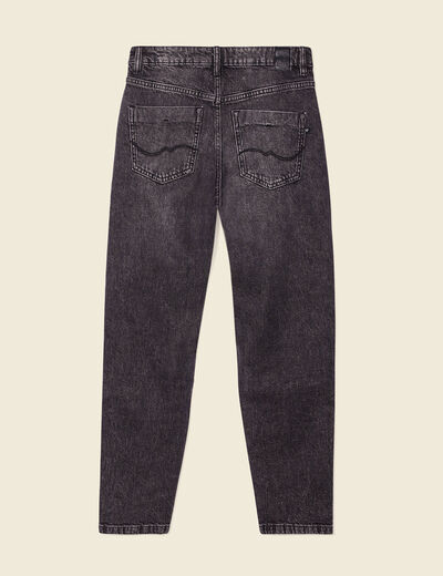 Jeans mom 7/8ème denim gris femme