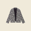 Veste esprit blazer droite noir femme