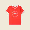 T-shirt manches courtes rouge femme