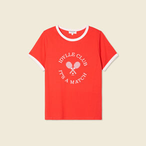 t shirt manches courtes rouge femme T-shirt manches courtes rouge femme