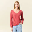 Pull à manches longues rose framboise femme