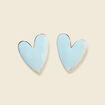 Boucles d'oreilles clous bleu ciel femme