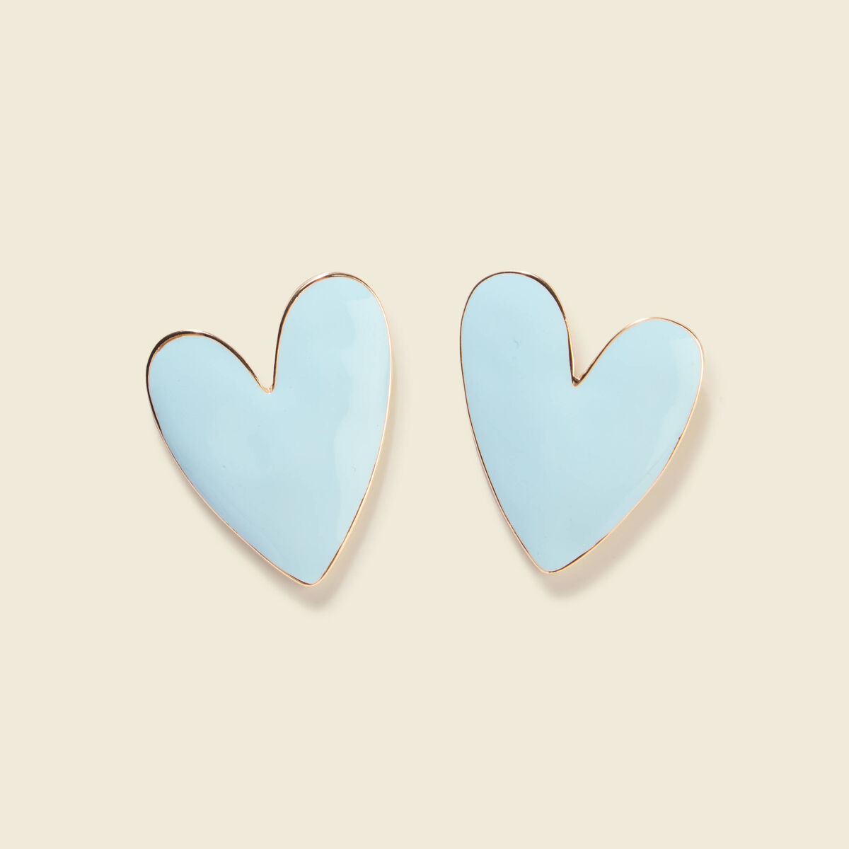 Boucles d'oreilles clous bleu ciel femme