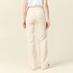Jeans flare à pont denim blanc femme