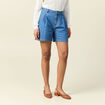 Short droit en jean à pinces denim baby bleu femme