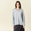 Pull manches longues bleu ciel femme