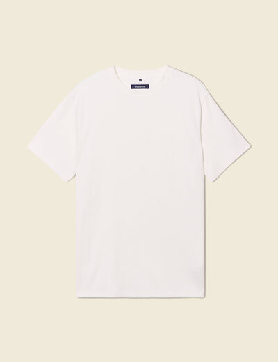 T-shirt manches courtes ecru homme