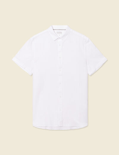 Chemise manches courtes blanc homme