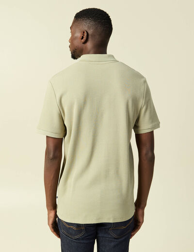 Polo col polo manches courtes en coton gris homme