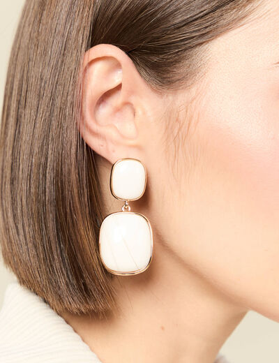 Boucles d'oreilles ivoire femme
