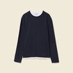 T-shirt manches longues bleu marine homme