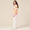 Sweat éco-responsable orange clair femme