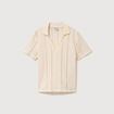 Polo ajust&eacute; manches courtes dentelle ivoire femme