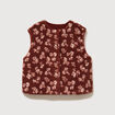 Gilet sans manches r&eacute;versible rouge fonc&eacute; femme