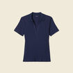 Polo manches courtes bleu marine femme