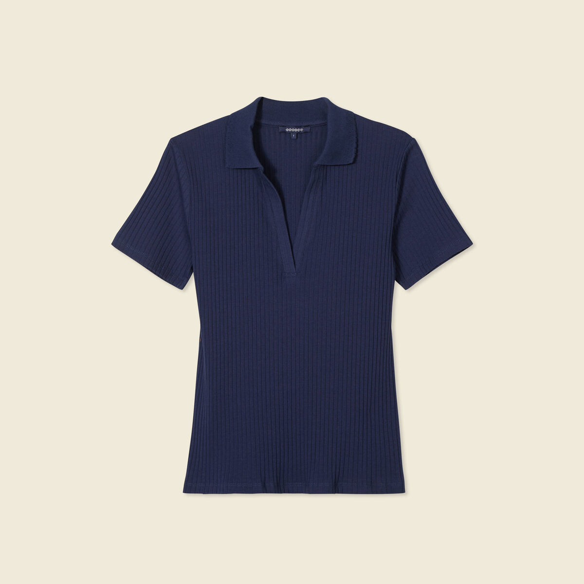 Polo manches courtes bleu marine femme